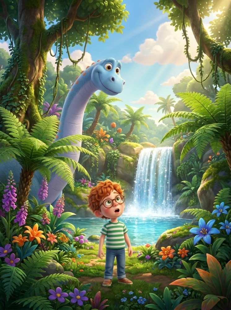 Leo at the waterfall, page 1