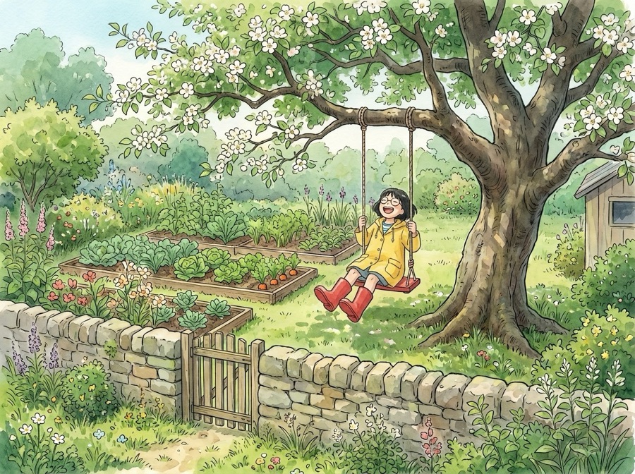 The same scene in an anime-inspired style