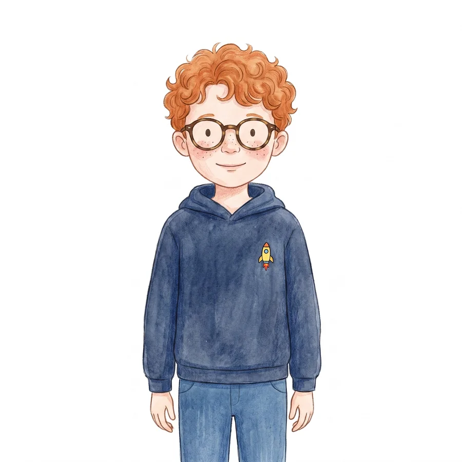 The same child as a picture-book character
